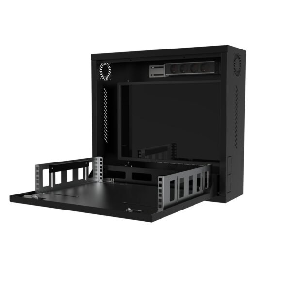 19" 2U Rack Wall Mount 580 x  546 x 150mm Surveillance Box  - Black
