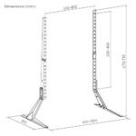 Steel Table Top Stand.  23"-75", Black - Image 4