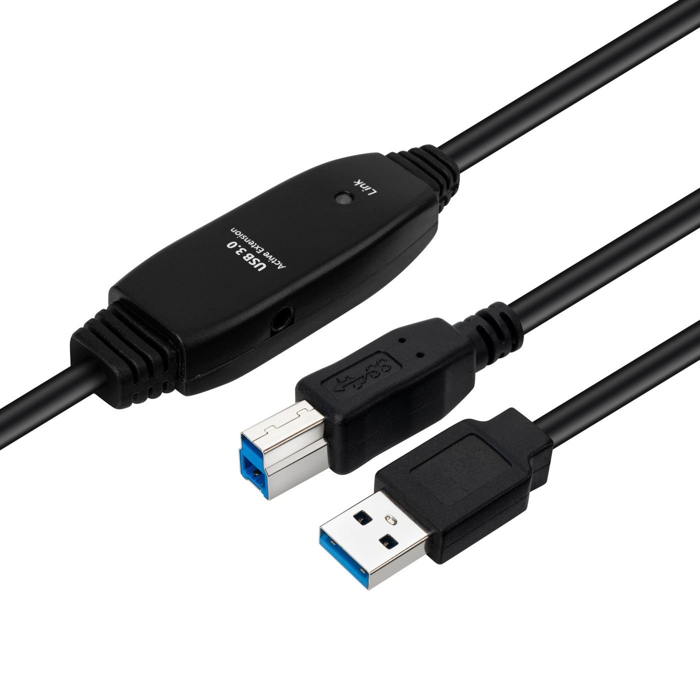 Img_34649435.jpg Active USB 3.2 Gen 1 A-B 10m M-M, Black Active USB 3.2 Gen 1 Cable, 10m - Image 1
