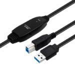 Active USB 3.2 Gen 1 A-B 7m  M-M, Black Active USB 3.2 Gen  1 Cable, 7m