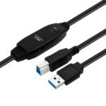 Active USB 3.2 Gen 1 A-B 7m  M-M, Black Active USB 3.2 Gen  1 Cable, 7m