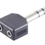 Adapter 6.3mm - 2X3.5mm M-F Stereo