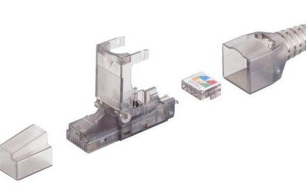 Tool-free RJ45 CAT6A connector CAT 6A UTP(unshielded) For stranded and solid inner conductor (AWG 22 to 26)