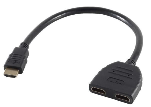 Img_34659453.jpg HDMI 19M - 2X HDMI 19F Male to 2X Female. 0,20meter cable - Image 1