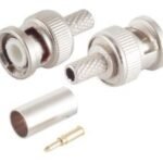 BNC crimp plug for RG59 cable with gold pin