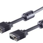 SVGA HD15 10m M-M w.ferritcore DoubleShielded Black Max. resolution Full HD 1920x1080p