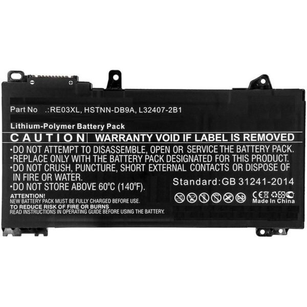 Laptop Battery for HP 41.07Wh  11.1V 3700mAh 41.07Wh Li-Pol  11.1V 3700mAh 6BN40EA, 6BN46ET, ProBook 430 G6