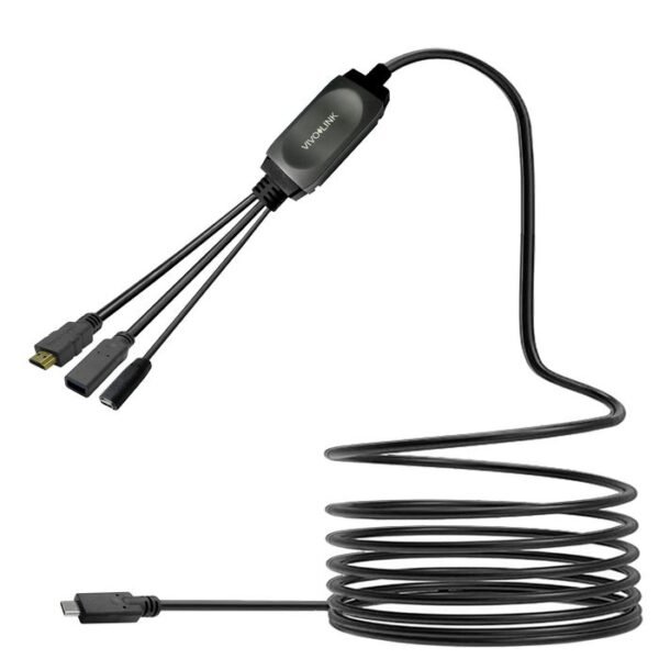 USB-C HUB Cable with USB3.0 &  Charging 7.5m black