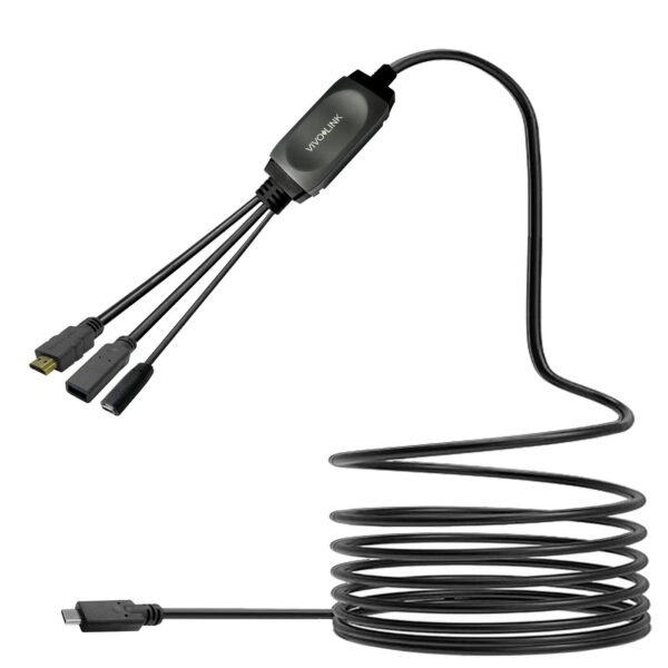 USB-C HUB Cable with USB3.0 &  Charging 7.5m black