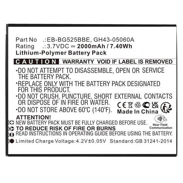 Img_34667597.jpg Battery for SmartPhone 7.40Wh Li-Pol 3.7V 2000mAh, GH43-05060A for Galaxy XCover 5 - Image 1