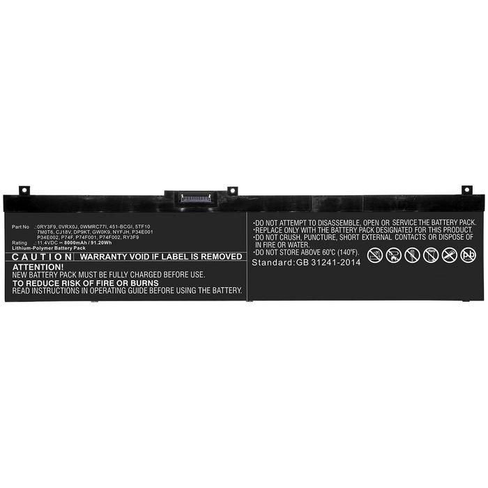 Img_34667621.jpg Laptop Battery for Dell 91.20Wh 11.4V 8000mAh - Image 1