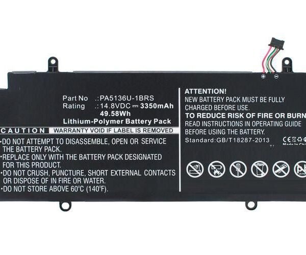 Laptop Battery for Toshiba  50Wh 14.8V 3350mAh
