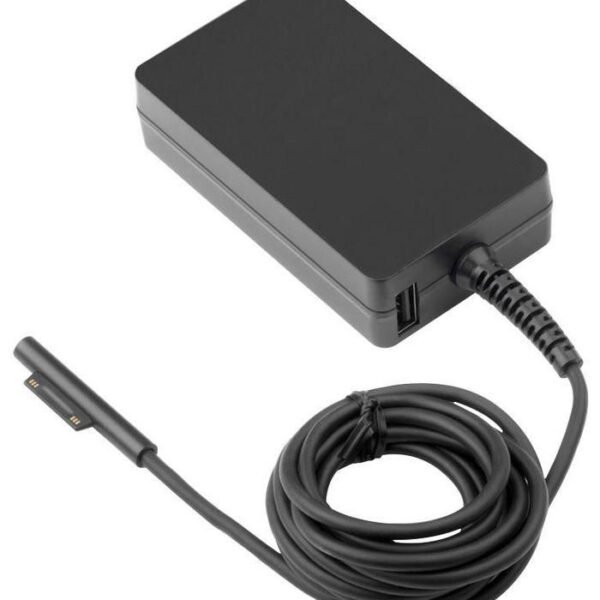 Power Adapter, 65W 15V 4.3A  Plug:Surface-Thin, Including  C5 power cord, W8Z-00002 for Surface Pro 3, 4, 5, 6, 7, 8, 9, X, Surface Laptop