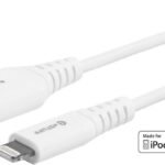 Lightning Cable MFI 0,15m Whit 8Pin Lightning - USB A Male  for Apple devices (C89 Chipset) 1 pc BULK packed in a poly bag.