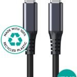 INFINITE (GRS) USB-C Cable  2m, USB4 Gen2x2,100W, 20Gbps,  8K/60Hz Black. Recycled Plastic. Super Soft