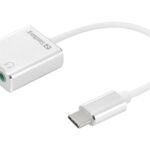USB-C to Sound Link USB-C to Sound Link, USB, 3.5  mm, Silver,White, 80 mm, 16 mm, 120 mm