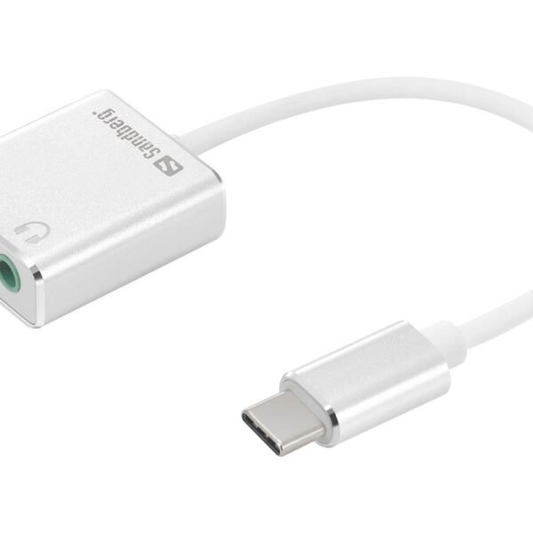 USB-C to Sound Link USB-C to Sound Link, USB, 3.5  mm, Silver,White, 80 mm, 16 mm, 120 mm
