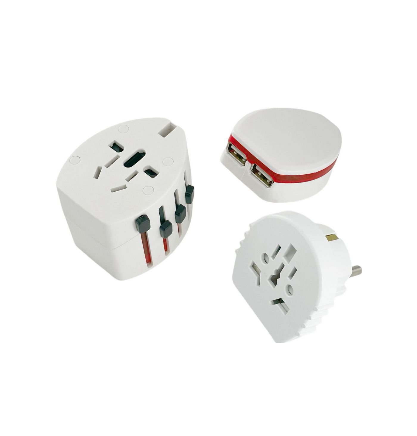 Img_34743781.jpg World Adapter Dual USB, 2- and 3-Pole integrated fuse T 6,3A - Image 1