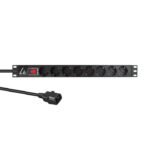 Lanview LVR-2MSCH-SCH-C13-8 power distribution unit (PDU) 8 AC outlet(s) 1U Black - Image 2