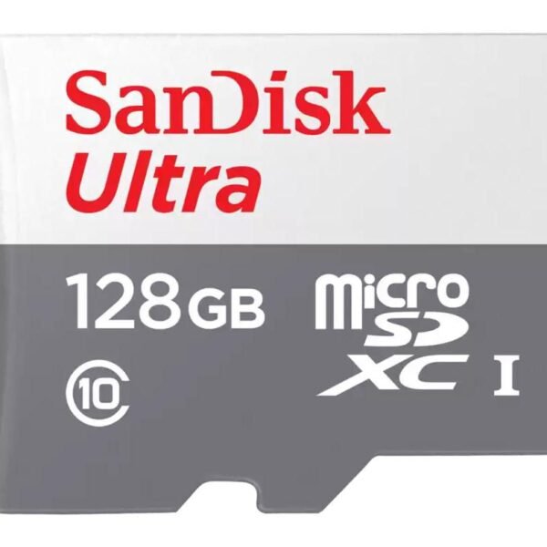 128GB ULTRA LITE WHITE/GRAY  MICROSDXC 100MB/S CLASS 10  UHS-I