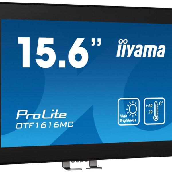 15,6" PCAP Bezel Free 10P  Touch, 1920x1080,  UV-filter+AF+AG coating, DisplayPort, HDMI, VGA, 935cd/m? (with touch)