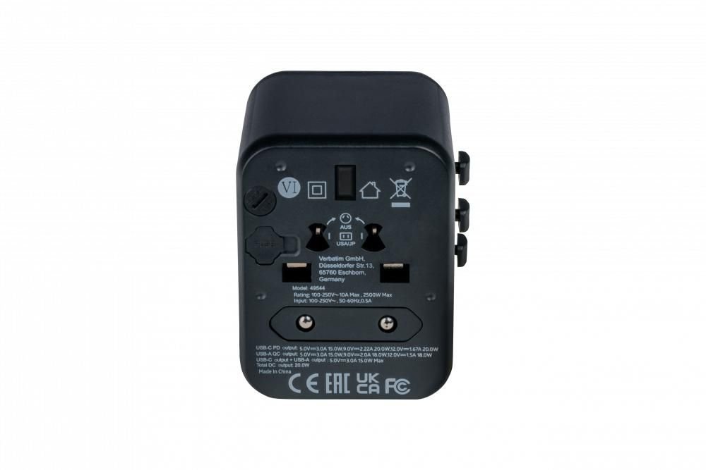 Img_34815187.jpg Universal Travel Adapter UTA-02 PD20W / QC / 1xUSB / 1xType-C Universal Travel Adapter UTA-02 - Image 1