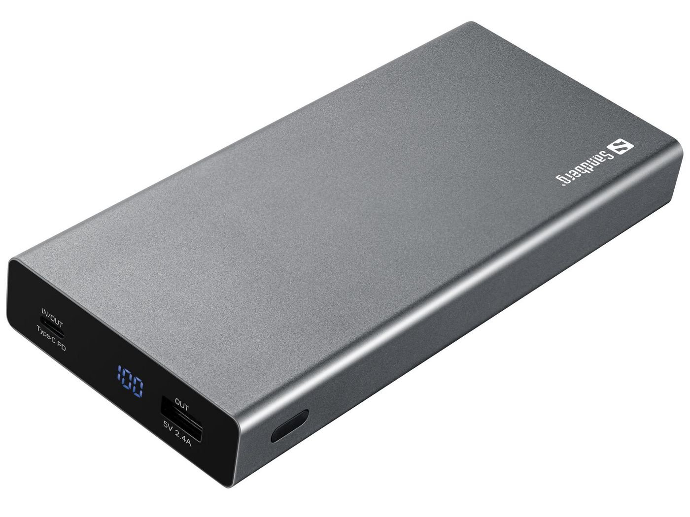 Img_34828633.jpg Powerbank USB-C PD 100W 20000 Powerbank USB-C PD 100W 20000, Grey, Mobile phone/Smartphone,Notebook/Netbook,Tablet, Aluminium, - Image 1