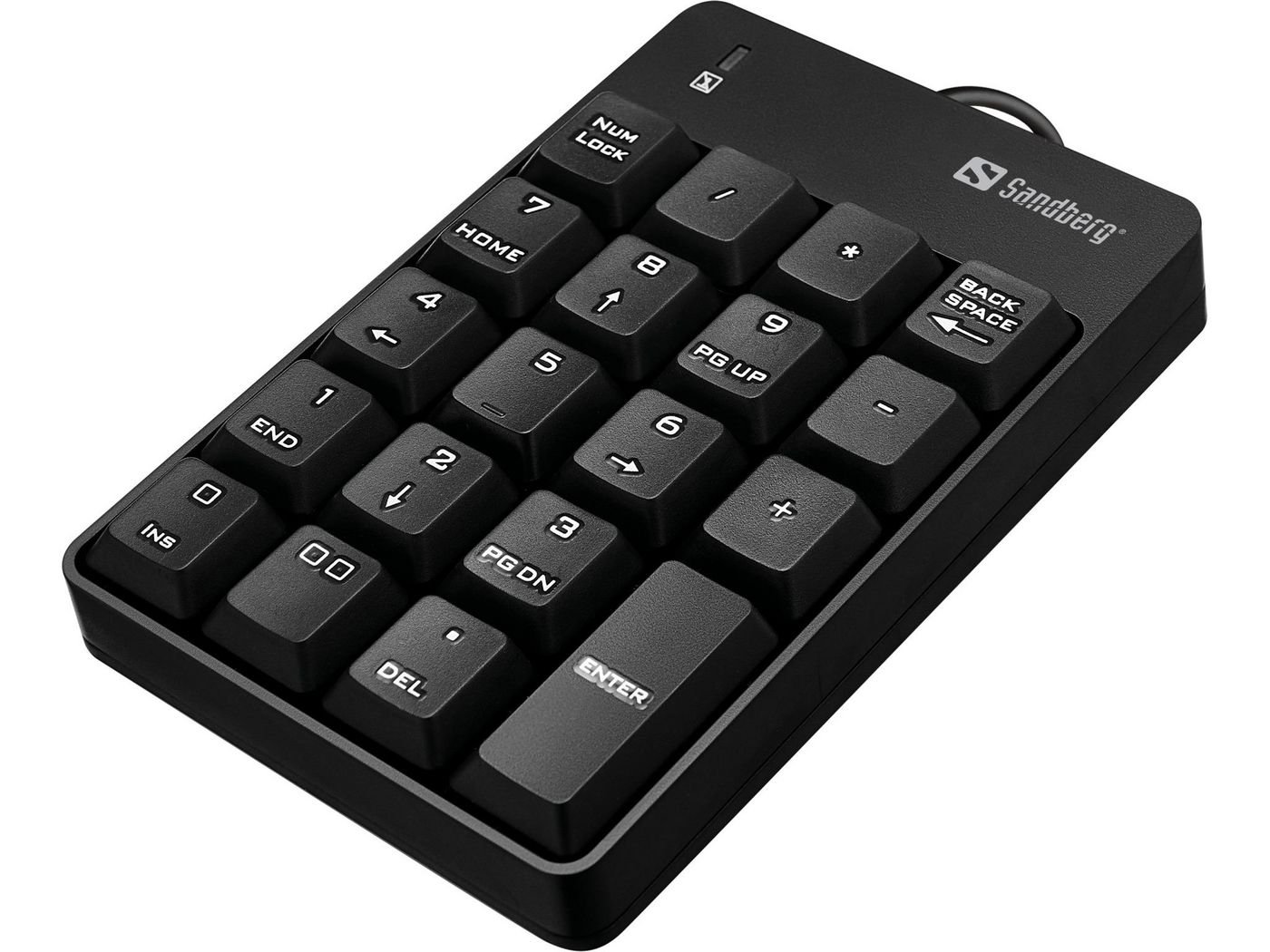 Img_34838630.jpg USB Wired Numeric Keypad USB Wired Numeric Keypad, USB, Notebook/PC, Membrane, Tactile, 3 million characters, Black - Image 1