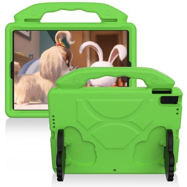 iPad 11th/10th gen Green  HANDY Kids Case with handle  and foldable hands for stand mode