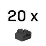 RJ-45 Port Blockers (Without  Key) - Pack of 20, Black
