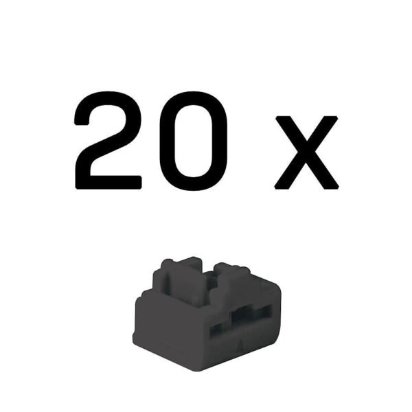 RJ-45 Port Blockers (Without  Key) - Pack of 20, Black
