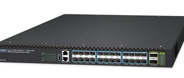 Layer 3 24-Port 10G SFP+ +  2-Port 40G/100G QSFP28  Managed Switch with optional Redundant Power,(Hardware stacking up to 10 units,