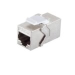 Keystone module CAT6a, STP 2 RJ45 female (8P8C) modular couple to link two network cable, metal housing