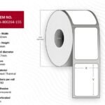 Capture CA-800264-155 printer label White