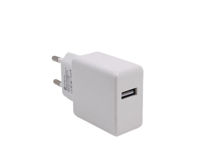 Img_34943430-1 USB Power Charger 12W 5V 2.4A Output: Single USB, Input: 100-240V EU Plug, for all mobile phones, tablets & other devices, - Image 1