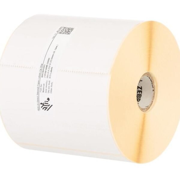 Label roll, 102x152mm, 12/box thermal paper, uncoated Z-Perform 1000D, perforated