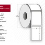 Ship-label 105 x 75mm, Core  25mm. Direct Thermal, 1200  labels per roll, 8 rolls per box
