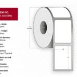Label 51 x 25mm, Core 76mm,  Direct Thermal, Uncoated,  Permanent, No perforation, 5860 labels per roll, 10 rolls per box
