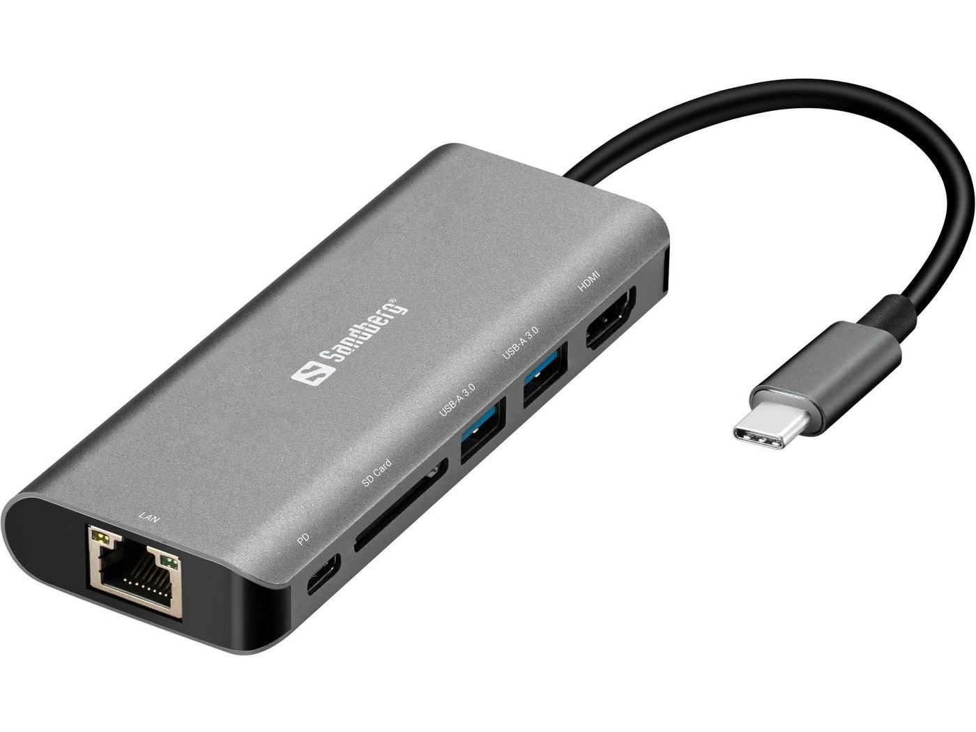 Img_34997499.jpg USB-C Dock HDMI+LAN+SD+USB100W USB-C Dock HDMI+LAN+SD+USB,61W, USB 3.2 Gen 1 (3.1 Gen 1) Type-C, HDMI, RJ-45, USB 3.2 Gen - Image 1