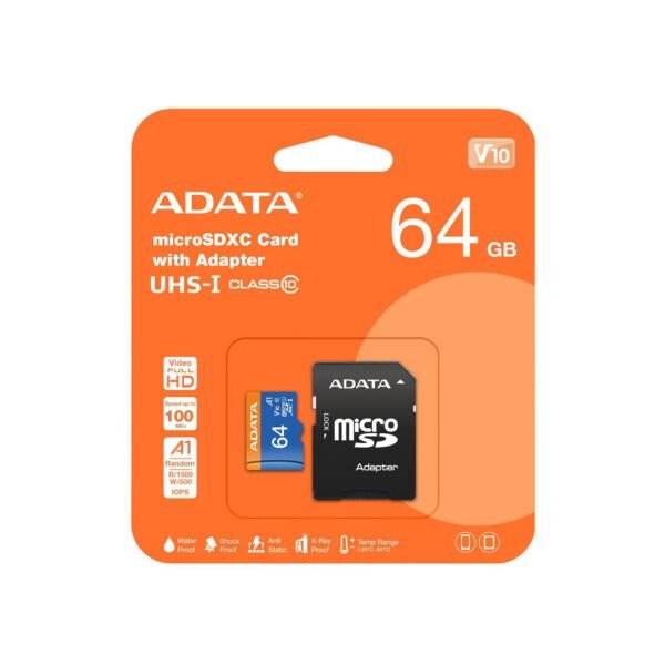64GB UHS-I CL10 A1 V10 Micro SDHC Retail