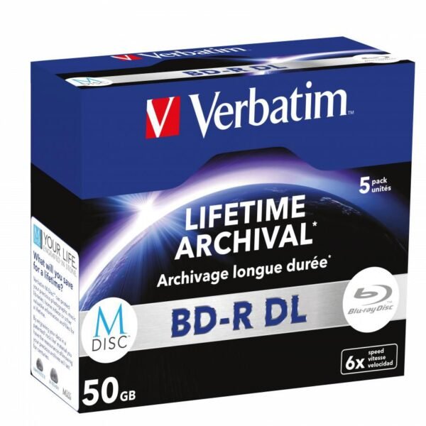 MDisc BD-R DL 6X 50GB 5 Pack  Jewel Case