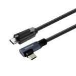 USB-C to USB-C Cable Angled  3m with lock screw Minicoax  for Professional use