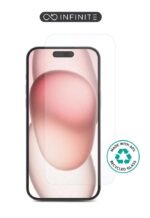 INFINITE (GRS) iPhone 16  Plus/15 Plus Screen  Protector. Clear Tempered Glass. Titan Shield. 50 pcs BULK pack