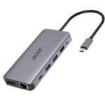 12-IN-1 TYPE-C DONGLE  2xUSB3.2 2xUSB2.0 2xHDMI  DisplayPort Type C PowerDelivery SD Card reader TF Card reader 1000M Ethernet