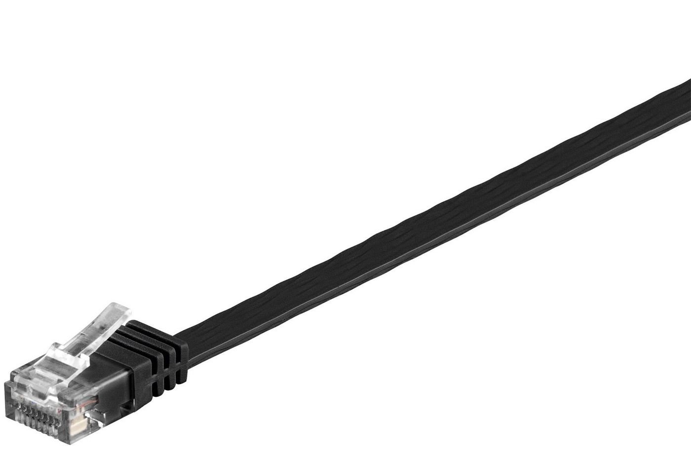 Img_35075586.jpg U/UTP CAT6 1M Black Flat Unshielded Network Cable, PVC, 4x2xAWG 32/7 CU - Image 1