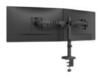 DS60-600BL2, Dual Monitor  Arm, 10-32", 0-8 kg/Screen,  Quick-fix, 180?-stop, 100% plastic-free packaging - Black - Image 4