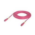 Indoor OM4 multi-mode fiber  patch cable with duplex LC  UPC connectors. Cable length 10M