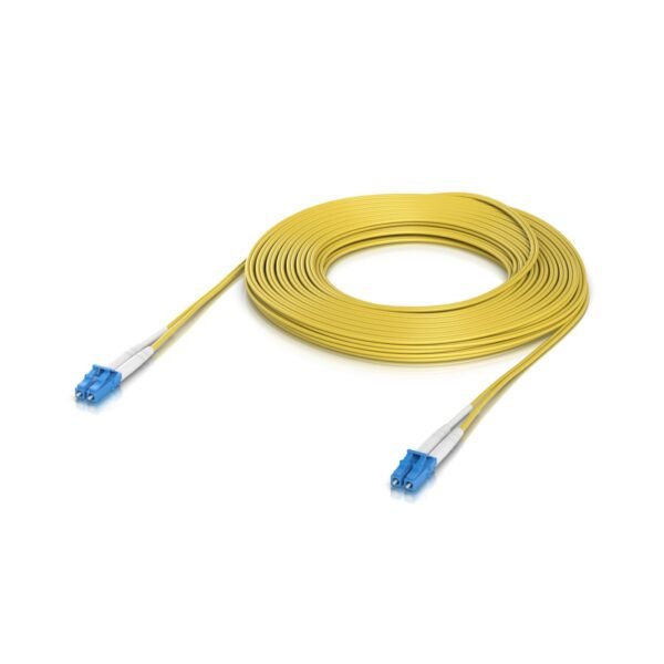 Lightweight fiber patch cable  for up to 100G connections.  Cable length 15M