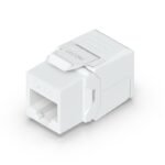 Toolless keystone for  terminating a Cat6 Ethernet  jack without the use of a punch-down or crimping tool.