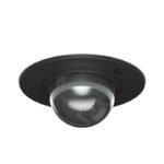 Dome camera mounting  accessory for recessed  installation into a wall or ceiling. Black
